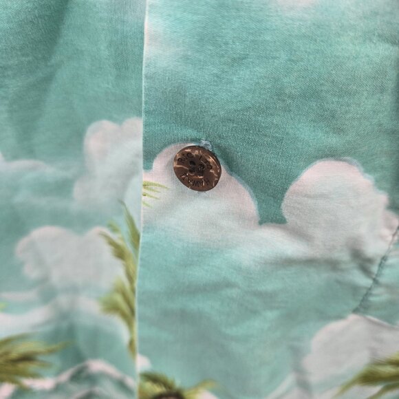 Vintage RJC Hawaiian Aloha Shirt Woody Cars Palms 100% Cotton Button Down 2xl - Picture 4 of 16
